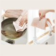 thumbnail image 6 of Natural Loofah Dishcloth, Thick Plant-Fiber Scrub Towel, Ultra-Absorbent Oil-Removing Kitchen Cloth for Pots, Pans, Countertops, Eco-Friendly Zero-Odor Reusable Wipe, Quick-Dry Biodegradable Cleaner, 6 of 8
