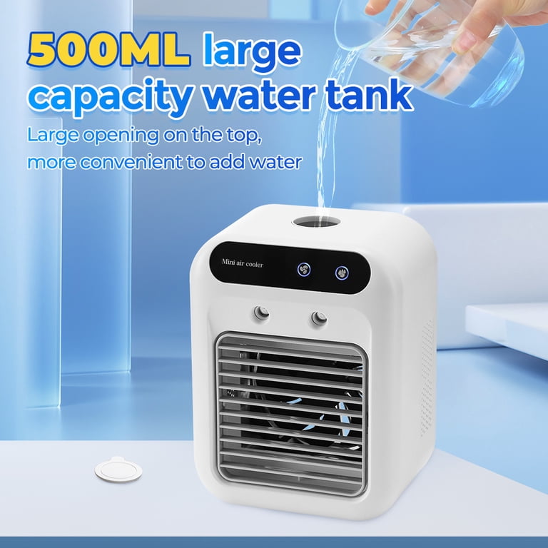 Ventilador Portátil Con Humidificador - Recargable 1800mAh - 2 Velocidades Y Modo Neblina