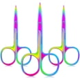thumbnail image 1 of Apuakthei - Juego de 3 tijeras curvas para uñas de acero inoxidable, pequeñas tijeras para uñas, para vello de nariz, vello facial, recortador de cutículas, tijeras de manicura para cejas, nariz,, 1 of 7