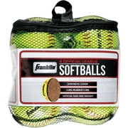 Franklin Sports 4 Official League Softballs, Yellow by Franklin Sports