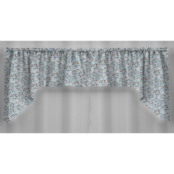 Paisley Swag Panels by Penny's Needful Things (Set of 2) 24 Inch Long Swag Panels LINED (Blue)