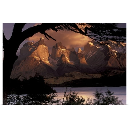 Great Chili Poster Great BIG Canvas | Rolled Art Wolfe Poster Print entitled Chile, Torres Del Paine National Park ()