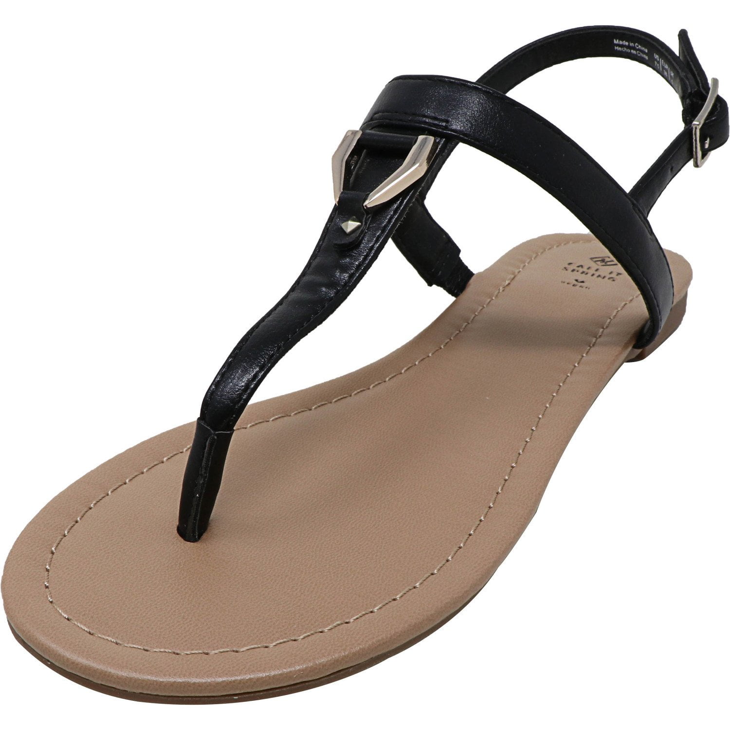 call it spring black sandals