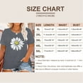 thumbnail image 5 of XCHQRTI Womens Daisy Tshirt Graphic Plus Size Casual Shirt Oversized Short Sleeve Summer Flower Tops, 5 of 6