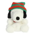 thumbnail image 3 of Aurora - Mini White Peanuts - Palm Pals 5" Snoopy Beanie - Festive Stuffed Animal, 3 of 4