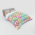 thumbnail image 3 of Ambesonne Colorful Bedding Set 3 Pcs, Peace Letters, Twin, Multicolor, 3 of 3