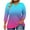 Sky Blue, variant on Womens Plus Size Tops Casual 3/4 Sleeve V Neck T Shirt Loose Fit Tunic Blouse
