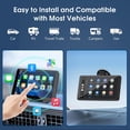 thumbnail image 3 of Carplay Screen for Car, 7" HD Wireless Portable Car Play Touchscreen Stereo with Android Auto Mirror Link/Backup Camera/GPS Navigation/Satellite Radio for All Vehicles, 3 of 8