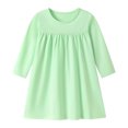 thumbnail image 6 of OJSFQUFP Girls' Long Sleeved Home Nightgown Leisure Cute Solid Color Dress, 6 of 8