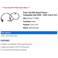 thumbnail image 2 of Front Left ABS Speed Sensor - Compatible with 2005 - 2007 Ford E-250 2006, 2 of 2