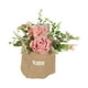 thumbnail image 4 of Flor colgante artificial con bolsa de arpillera, jarrón, simulación de rosa en maceta., 4 of 9