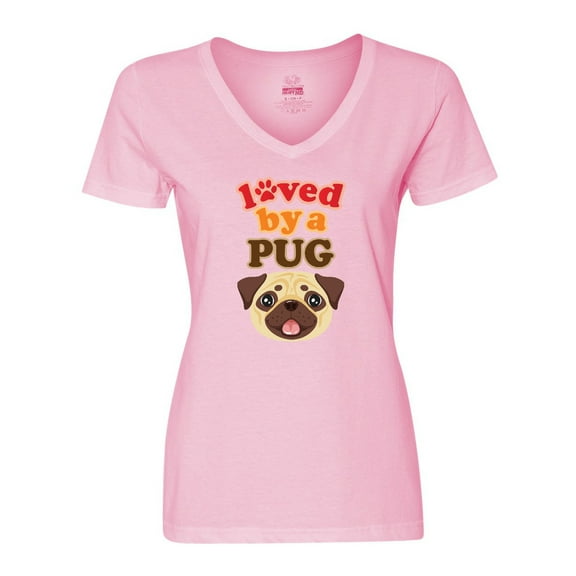 Inktastic Pug Dog Gifts Women's V-Neck T-Shirt