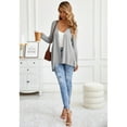 thumbnail image 5 of HOWCOME Womens Casual Lightweight Long Sleeve Cardigan Soft Open Front Cover Ups Dusters, Light Gray, XL, 5 of 6