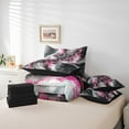 thumbnail image 4 of Black Marble 7 Piece Comforter Set Full Bed in a Bag Teal Butterfly Bedding Sets,Magenta Marbling Sheet Set Abstract Ombre Ink Fluid Art Bed Set,Rustic Animal Dreamy Butterflies Room Decor Aesthetic, 4 of 5