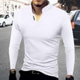thumbnail image 3 of Ketyyh-chn99 Polo Shirts for Mens Knit Polo Mens Polos Long Sleeve Big And Tall Men's Polos Shirts Long Sleeve Men's Soft Polo Shirt Winter Tops Shirts White,2XL, 3 of 4