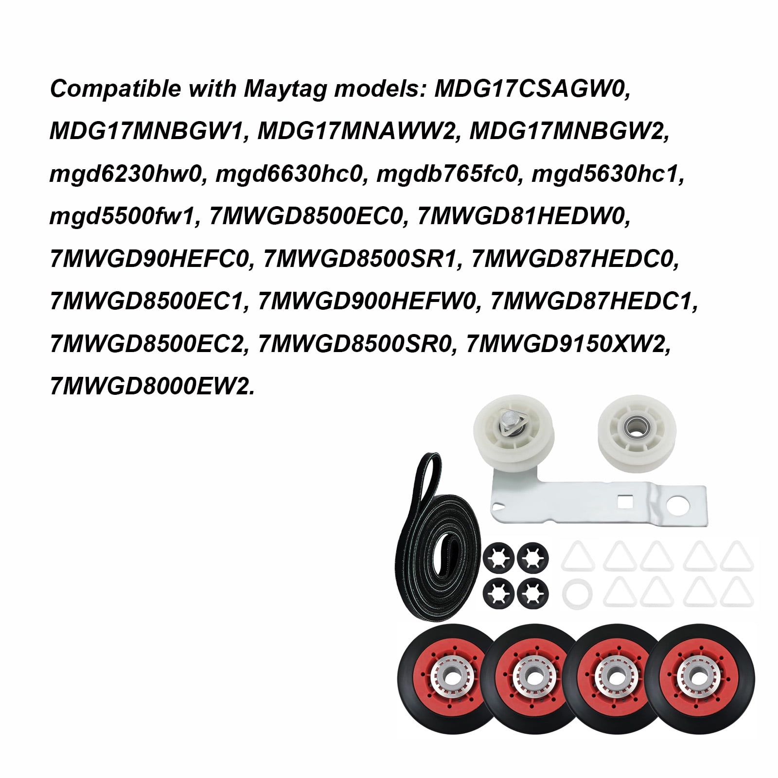 TOP-MAX 4392067 Dryer Repair Kit and W10837240 Dryer Idler Pulley, Tumble Dryer Repair Kits fit for Maytag, Whirlpool & Kenmore