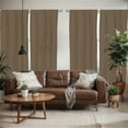 thumbnail image 2 of Ambesonne Checkered Window Curtains, Scottish Geometric, Each 28" W x 84" L, Charcoal Grey Pale Brown, 2 of 5