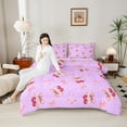 thumbnail image 4 of Manfei Boys Girls Cartoon Cherry Bow 2pcs Bedding Comforter Set,Cute Bowknot Twin Comforter Sets,Dreamy Princess Breathable Bedding Set,Luxury Bedroom Decor,Reversible, 4 of 8