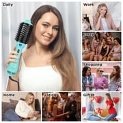 Hair Dryer Brush Blow Dryer in One, Aima Beauty Oval Hot Air Brush with Negative Ion&1100W, Green