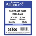 thumbnail image 4 of Alliance Wide Format Paper CAD Bond Rolls (20lb | 2 Rolls, 36 In x 300 Ft | 2" Core), 4 of 4