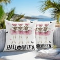 thumbnail image 5 of Outdoor Waterproof Pillow Covers Abstract Halloween Ballet Skirt Skull Decorative Throw Pillow Protectors,Pumpkin Bat Pillowcase Cushion Cases for Patio Sofa Garden Couch,18x18in,Pack of 2, 5 of 9