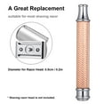 thumbnail image 4 of Riwcyla Manche de Rasage en Acier Inoxydable pour Rasage à Double Bord Razor Remplacement de Sécurité Barbe Manche de Rasoir Prise Manuelle Retrait de Moustache Outil de Rasage Accessoires, 4 of 6