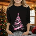 thumbnail image 2 of BFHHYA Kids' Boys Girls Christmas T-Shirt - Christmas Tree Printed 3/4-Sleeve Crew Neck Top for Daily Holiday Wear (3-12Y), 2 of 5