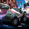 thumbnail image 6 of PayUSD Remote Control Car, RC Cars Toys for Kids Lighted Monster Truck Dinosaur Toy RC Cars 4-12 Year Old Boys Birthday Gift for Christmas 8km/h 27Mhz 1:20 Shark Gray, 6 of 8