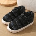 thumbnail image 3 of Zapatillas de algodón con plumón de otoño e invierno, zapatos de algodón con tacón de bolsa EVA para mujer, botas de algodón cálidas para el hogar, interiores, antideslizantes, impermeables, para uso, 3 of 5