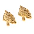 thumbnail image 4 of 2 uds., Espaciador de tortuga 3D de cobre en tono dorado, espaciadoras sueltas para llavero DIY, 4 of 9