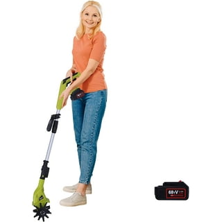 Miumaeov Cordless Tiller Cultivator, 20V 250RPM Electric Tiller with  Telescopic Rod, 3.9inch Wide Battery Powered Garden Cultivator for Lawn,  Yard, Soil Cultivation 