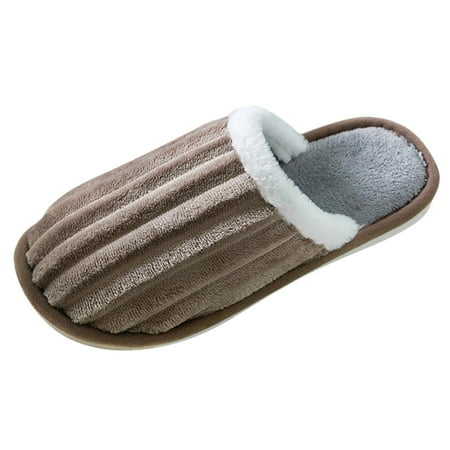 

Youmylove Men Slippers Autumn Winter Fashion Comfortable Home Indoor Warm Thick Bottom Soft Non-Slip Solid Color Zapatos De Hombre