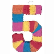 Number 5 Birthday Pinata, 22 x 14.25 in, Multicolor, 1ct