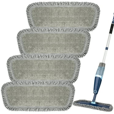 4pcs Microfiber Spray Mop Pads, Flat Mop Refill Fit for Swiffer Power Mop 13-15" Spray Mop