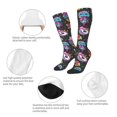 thumbnail image 3 of Honeii Cat Icecream Print Long Socks,Novelty Design Socks Gift for Men and Women,Crew Socks,Calf Socks, 3 of 6