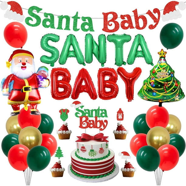 Santa Baby Baby Shower Decorations Christmas Baby Shower