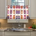 thumbnail image 2 of Yayeee Kitchen Curtains Tier Pair Light Filtering 27"x24" Rod Pocket Short Cafe Window Panel, Jam Jars, 2 of 7