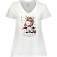 thumbnail image 3 of Inktastic Super Unicorn Women's Plus Size V-Neck T-Shirt, 3 of 5