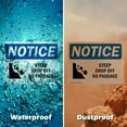 thumbnail image 5 of (2 Pack) Steep Drop Off No Passage Sign, 5 of 7