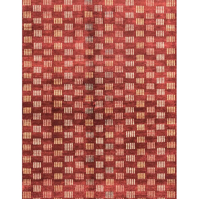 Ahgly Company Tapis d'Intérieur Rectangulaire Abstrait Rouge Tapis de Zone Abstrait, 2 Pieds x 5 Pieds