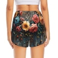 thumbnail image 2 of Lsque Floral Dreamcatcher Elegance Printed Women's Running Shorts with Liner Pockets,Elastic Quick Dry Workout Athletic Gym Yoga Shorts,Womens High Waist Shorts-Medium, 2 of 9