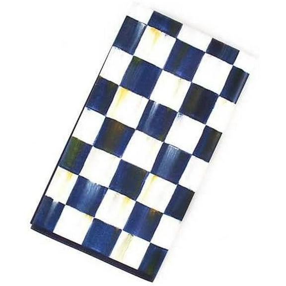 Guest Paper Napkins, Stylish Paper Dinner Napkins, Blue-and-White Royal Check