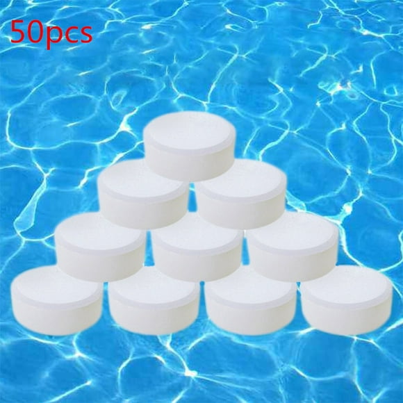 50Pcs Swimming Pool Chlorine Tablets Spa Cleaning Tablets Effectively Pool Clear Chlorine Tablets