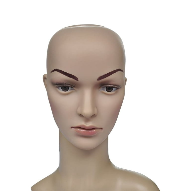 PE B Female Head Plastic Mannequin Head For Wigs Hat Jewelry