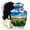 Blue Urn -4, variant on JAGASY Sunflower Handmade Urn for Boy, Blue Small Keepsake Urns for Human Ashes for Women, Sunset Mountain Sunflower Field Decorative Urns for Friends, Burial Cremation Urn for Girl, (3 Inch)