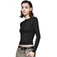 thumbnail image 2 of Women's Long Sleeve T Shirts Crew Neck Slim Fit Tops Sexy Basic Tee, 2 of 5