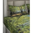 thumbnail image 2 of Ambesonne Colorful Fitted & Top Sheet Set with Shams, Fall Forest Landscape, Multicolor, 2 of 4