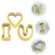 thumbnail image 4 of 3 moldes para galletas con letras para amantes, moldes decorativos para fondant, cortadores de galletas de pan., 4 of 5