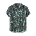 thumbnail image 2 of Men's Hawaiian Shirt Short Sleeve Regular Fit Floral Shirts Casual Button Down Holiday Beach Aloha Shirts, 2 of 5