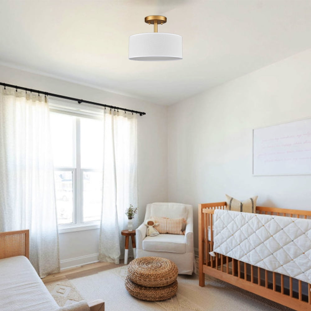 Modern Gold Light Fixture Ceiling Mount Flush Mount Drum Ceiling Light Fixture